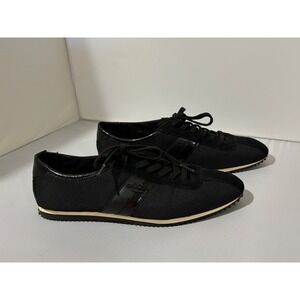 Coach Ivy Black Mesh Suede Patent Leather Low Top Sneakers A00334 Womens 9.5B